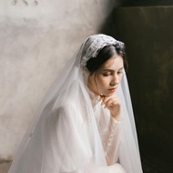 Miller 復古蕾絲頭紗/復古蕾絲帽頭紗.新娘頭紗