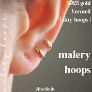 Bitsofmils - Malery Hoops - Tiny Minimalist hoops