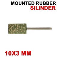 Sasame Rubber 10 X 3 mm Hijau Silinder Poles Mata Tuner Gerinda 10mm