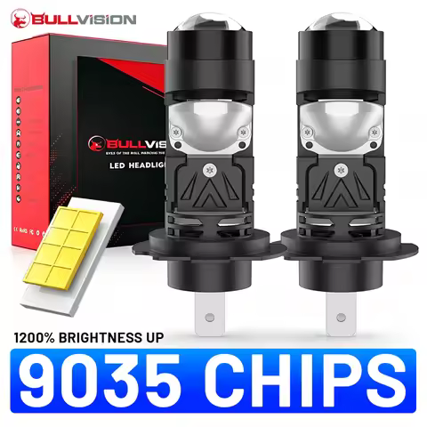 Bullvision H4 LED Headlight LED H7 H1 H11 H8 H9 9005 9006 HB3 HB4 6000K 9035 CSP 1:1 Min CHIPS PTF I
