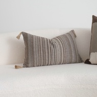 Plaid Stripe Throw Pillow Cover Bay Window Waist Cushion Cover Light Luxury Brown Decor Home Decorat