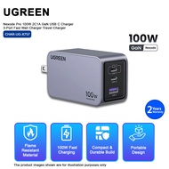 UGREEN Nexode Pro 100W 2C1A GaN USB C Charger 3-Port Fast Wall Charger Travel Charger