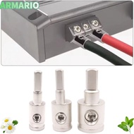 IARMARIOQR Car Audio Connector, Pure Copper 0GA 4GA 8GA Car Speaker Wire Terminal, Gold Silver Wire 