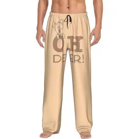 Custom B-Bambies Anime Pajama Pants for Men Sleepwear Lounge Sleep Bottoms Stretch with Pockets