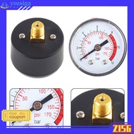 【5.29】 {}Air Compressor Pneumatic Hydraulic Pressure Gauge 0-12Bar / 0-170PSI