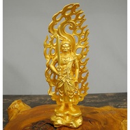 R(28) Takaoka copperware 不動明王 15.5cm  Japanese Buddist images direct from Japan  24 Karat Gold Plate