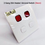 Heater Switch Air Cond Switch 20A 2Gang With Neon