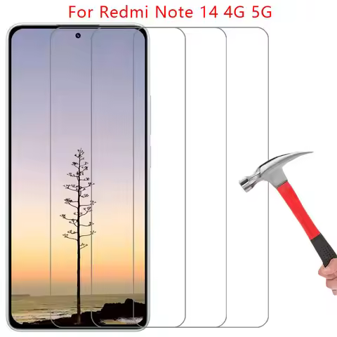 protective tempered glass for xiaomi redmi note 14 4g 5g screen protector on redminote note14 not no