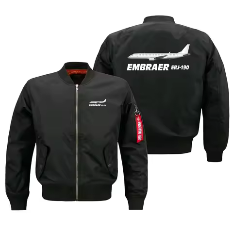 Military The Embraer ERJ-190 Outdoor Flight Aviation Pilots Men Ma1 Bomber Jacket Baseball Windproof