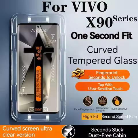 X90Pro+ Dust-Free Cabin Tempered Glass For VIVO X90 Pro+ Screen Protector X90ProPlus Second Pasting