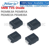 (10-50pcs) P6SMB6.8A P6SMB15A P6SMB33A P6SMB36A 6V8A 15A 33A 36A SMB TVS Diode SMD DO-214AA Transien