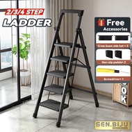 JINQUANJIA Ladder Indoor Household Thickened 5-step Ladder 6-7-8 Step Folding Herringbone Ladder Lad