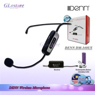 DENN ULTRA HIGH FREQUENCY UHF WIRELESS HEADSET MICROPHONE DM-340US MIKROFON TAMPA WAYER KEPALA UNTUK