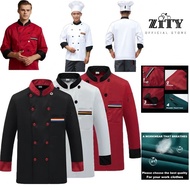 ZITY Chef Uniform Shorts Sleeved Hotel Restaurant Kitchen Chef Work Uniform Baju