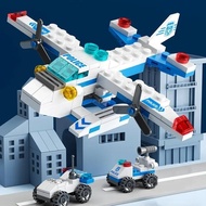 6 in 1 Police Plane Building Blocks Toy LELE BROTHER LGO 137 Bricks