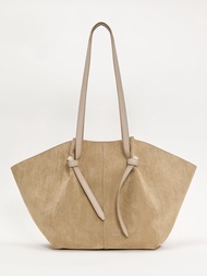 [Pomelo] กระเป๋าทรงโท้ทผ้ากำมะหยี่ / Suede Tote Bag