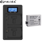 แบตเตอรี่ CITYORK LPE5 LP E5 LP-E5 1800mAh + เครื่องชาร์จ LCD USB คู่สำหรับกล้อง Canon 450D 500D 100