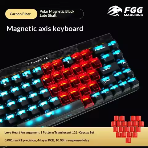 Fgg Madlions Titanelite Magnetic Gaming Keyboard Carbon Fiber 8k Polling 512k Scan 0.001mm Rt Dual U
