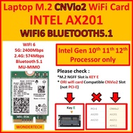 INTEL AX201 WIFI6 BLUETOOTH5.1 Laptop M.2 CNVio2 WiFi Card AX201NGW Wireless CNVI