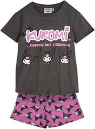 Hello Kitty Kuromi Pyjama für Mädchen, 2-Teiliger T-Shirt und Shorts für Teenager-Mädchen, Größen 4 