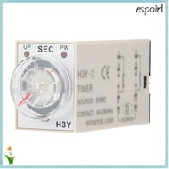 ESPOIR Time Relay, 24VDC 1/10/30/60S Delay Timer, Precision Timing H3Y-2 8-Pin Adjustable Time Time 