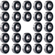 Tonmp 24 PCS 608-2RS Ball Bearing - Double Rubber Sealed Shielded Miniature Deep Groove Bearings for
