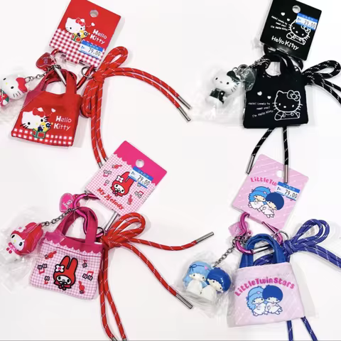 Sanrio Keychain Pendant Hello Kitty My Melody Little Twin Stars Mini Bag Charm Hanging Decoration Gi