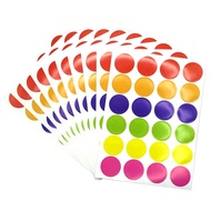 240Pcs/10 Sheet 20mm Round Circles Sealing Sticker Paper Labels Colored Dot Stickers Adhesive Packag