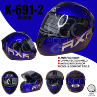 [KGC] Motorcycle Helmet RXR K619-2 Full Face With Visor Capac Lens Visors With Wind Protection