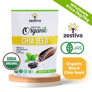 Zestiva Organic Black Chia Seeds,3KG