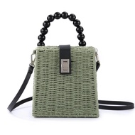Halloween Retro Rattan Handbag Beach Style Beaded Basket InsHot Casual Womens Bag Sale New Season Su