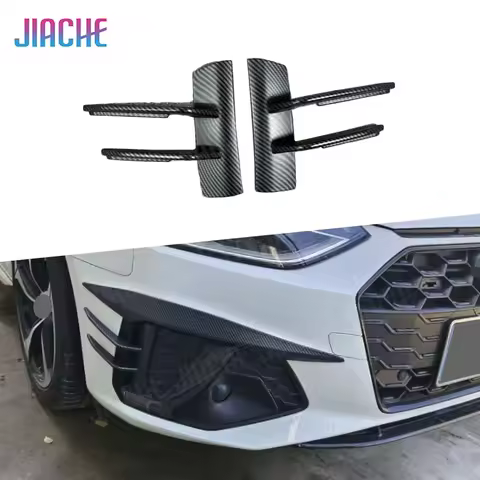 2PCS Car Front Bumper Side Body Air Vent Outlet Fender Cover Trim For Audi A4 S4 2020-2024 Not Stand