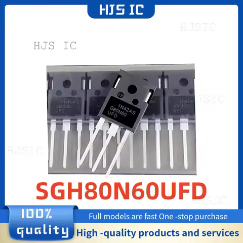 5-10-20PCS 100% NEW high-quality SGH80N60UFD G80N60 80N60 G80N60UFD 80A 600V TO-247 IGBT High-power