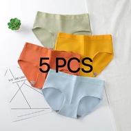 Underwear 5 PCS Middle Waist Women Briefs Plus Size L-XXL Soft Breathable Comfy Underwear seluar dal