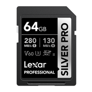 Lexar® 64GB/128GB/256GB Professional SILVER PRO SDXC™ UHS-II Card ประกันตลอดชีพ