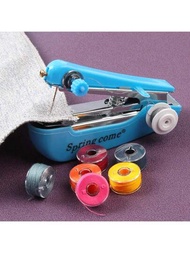 1入升級版便攜式迷你手動縫紉機,手持袖珍型縫紉機,適用於家庭diy
