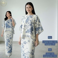 One Set Batik dobby motif Batik Dobby Cotton Blouse Batwing/