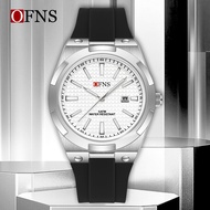OFNS 8040 New Fashion Men's Quartz Watch Simple Calendar Luminous Waterproof Sports Causal Watches f