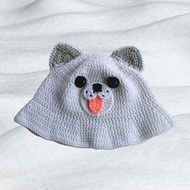Samoyed Dog Crochet Bucket Hat Samoyed Dog Crochet Bucket Hat