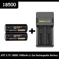 GTF 18500 1400mAh 3.7V Li-Ion Rechargeable Battery with YAMZI Charger