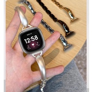 Elegant T Metal Strap For Fitbit Versa 4 Strap / Fitbit Versa 3 Strap Adjustable Slim Fitbit Sense /