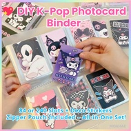 DIY Photocard Binder Set – 84/240 Slot Album + 2 Deco Stickers + 1 Zipper Pouch | Curated by MOAHAE