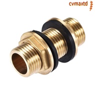 ICVMAX Bulkhead Fitting, Brass G1/2 G3/4 G1 Male Tube Adaptor, Water Tank Joint Hose Fitting Water T