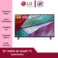 LG [AUTHORISED DEALER+NEW MODEL]  50" UR75 HDR10 4K SMART TV 50UR7550PSC - LG 2 YEARS WARRANTY