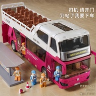 Children Double Decker Bus Toy Boy Bus Convertible Bus Simulation Sightseeing Bus Toy Car Bus