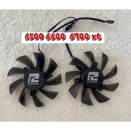 (New) POWERCOLOR 6600 6500 xt 6700 6650xt Graphics Card Cooling Fan <83 mm> (1 Pair 4 pin T129215SU)