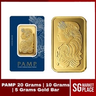 PAMP Gold Bar 20g | PAMP 10 Grams Gold Bar | PAMP 5 Grams Gold Bar | Also available in Perth Mint