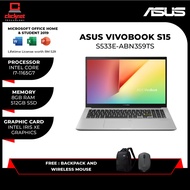 ASUS VIVOBOOK S533E-ABN359TS (I7-1165G7, 8GB, 512GB SSD, 15.6'' FHD, WHITE-W10, H&S)