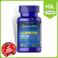Puritans Pride L-Carnitine 500 Mg To Burn Fat Faster And Enhances Metabolism 60 Caplets