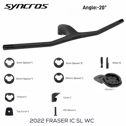 SYNCROS FRASER IC SL WC For Sparks Frame 740MM -20 degrees Full Carbon Fibre Integrated Cockpit MTB 
